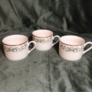 Lot of 3 Farberware Wellesley Fine China Tea Coffee Cups 4245 Bobonovsky 1996